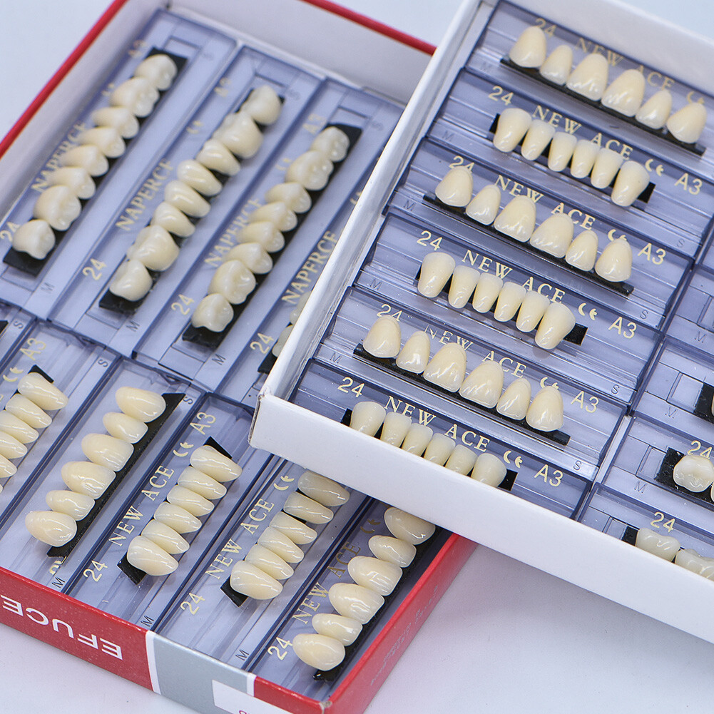 168pcs/Box Dental Acrylic Resin Denture Shade A2 A3 Teeth Upper Lower #22/23/24