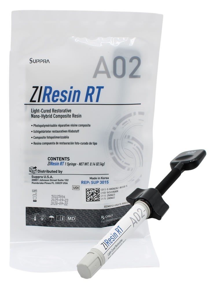 ZIResin RT AO2 Nano-Hybrid Composite Resin System Dental Refill Syr 4g.