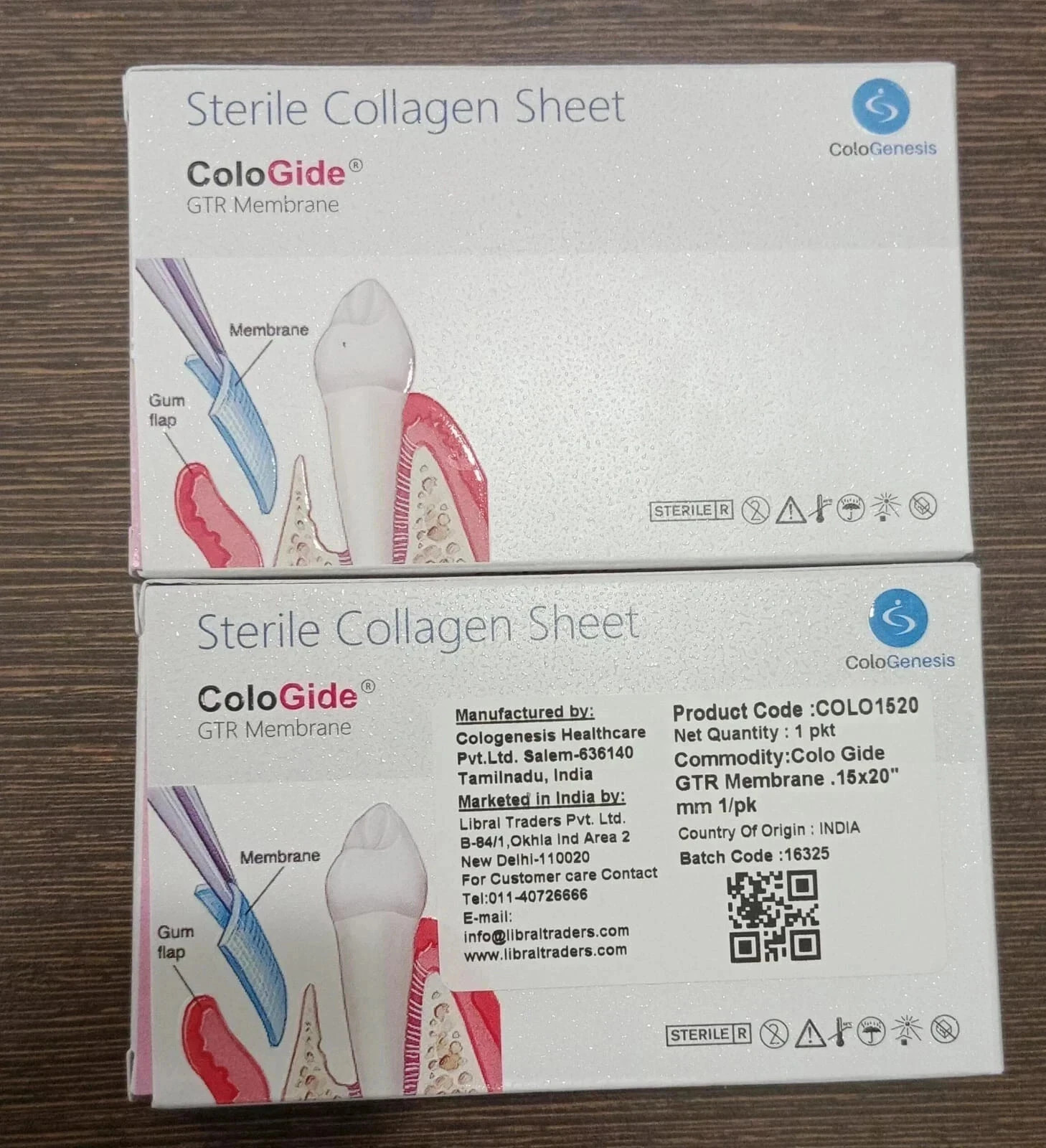 10 Pcs X NEW COLO GIDE STERILE COLLAGEN SHEET GTR MEMBRANE FREE SHIPPING (fast )