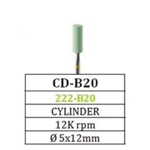 META BESQUAL MOUNTED DIAMOND IMPREGNATED GREEN STONE CYLINDER ZIRCONIA & CERAMIC
