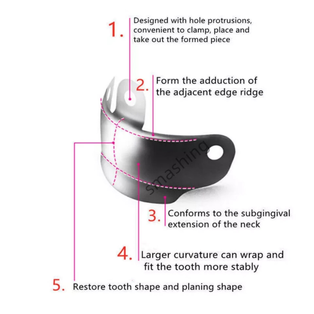 Dental Matrix Bands Palodent V3 Style Sectional Contoured Matrices 50PCS