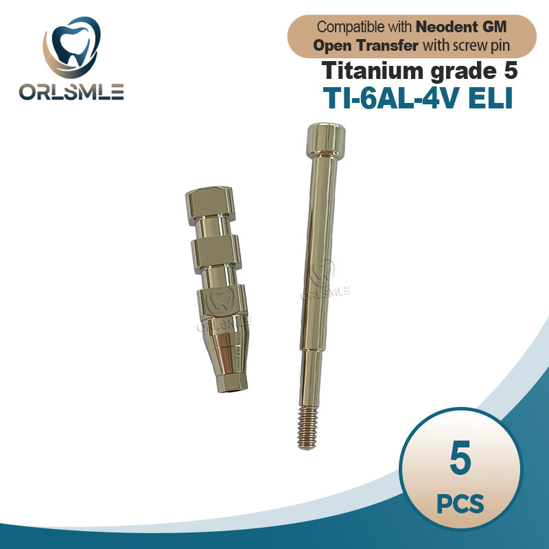 5 pcs Titanium Open Tray Transfer compatible with Neodent GM platform Regular