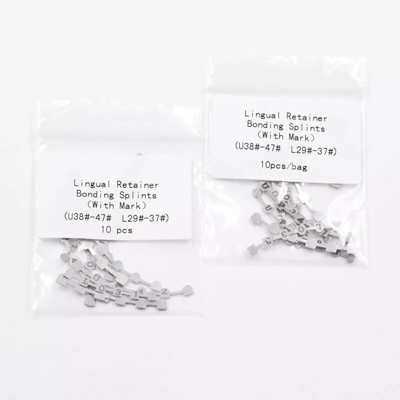 10Pcs/Pack Dental Bonding Splints Lingual Retainer upper:38#-47#,lower:29#-37#