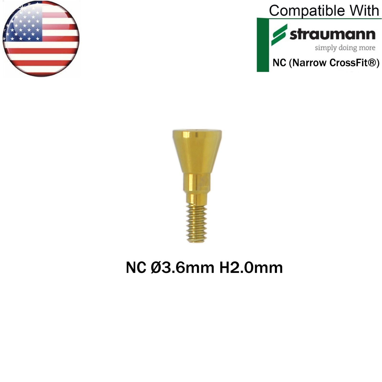 US 5Pcs Dental Healing Cap Abutment Fits Straumann ITI BL/BLT Compatible NC/RC
