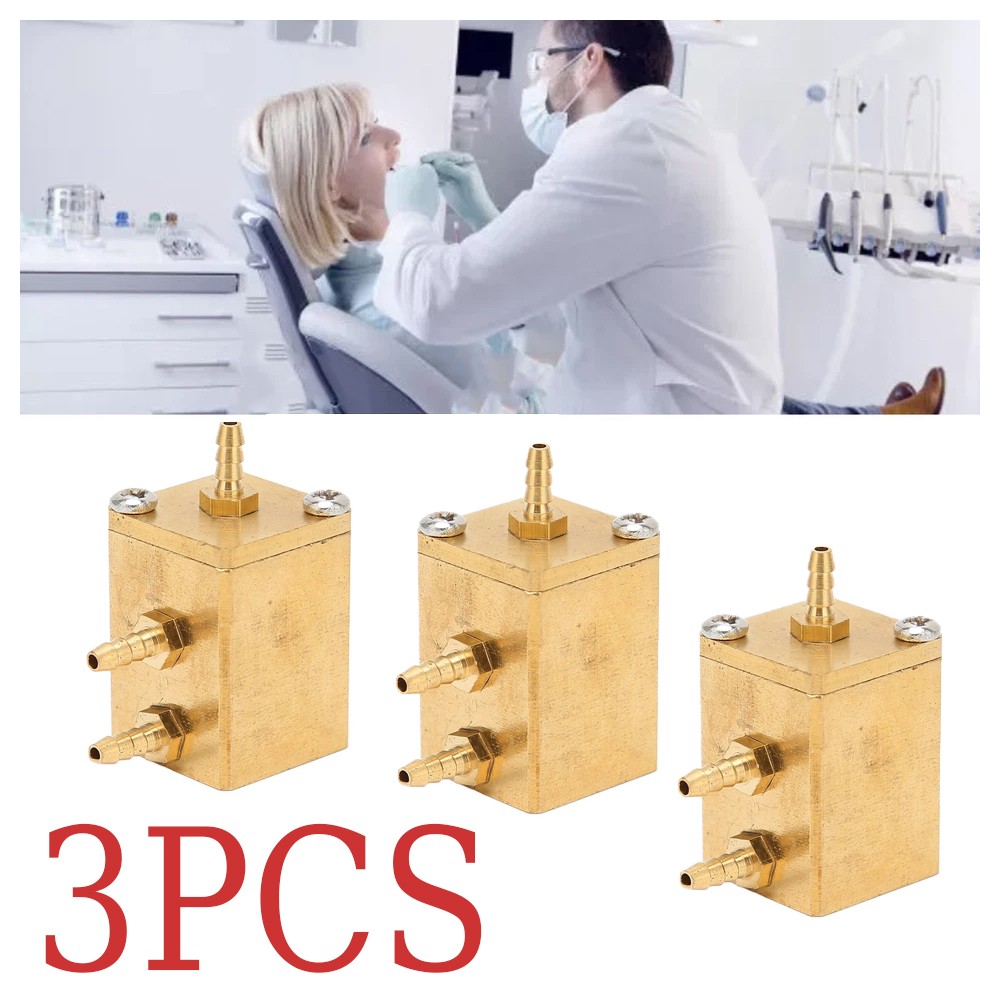 3Pcs Metal Dental Water Valve With High Passability For Dental Chairs New