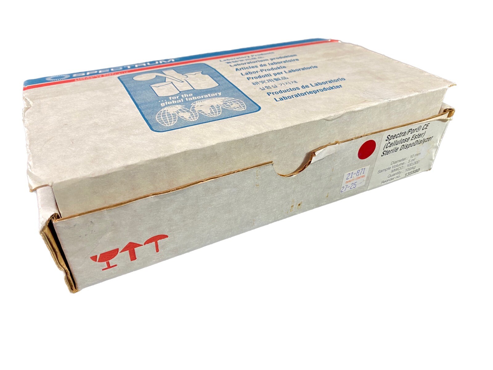 SPECTRUM 5mL Spectra/Por CE Sterile DispoDialyzer 10mm Diameter 135580 (10/pk)