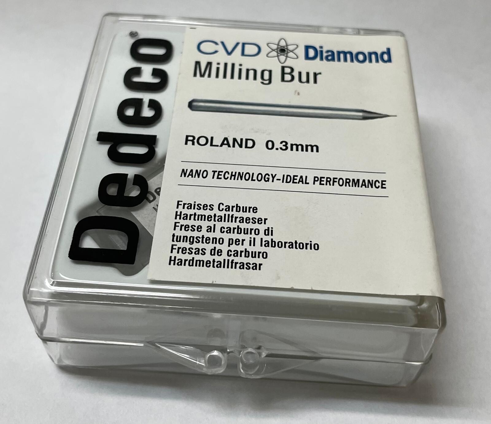 CVD Diamond – Milling Bur For Roland 0.3mm – DEDECO