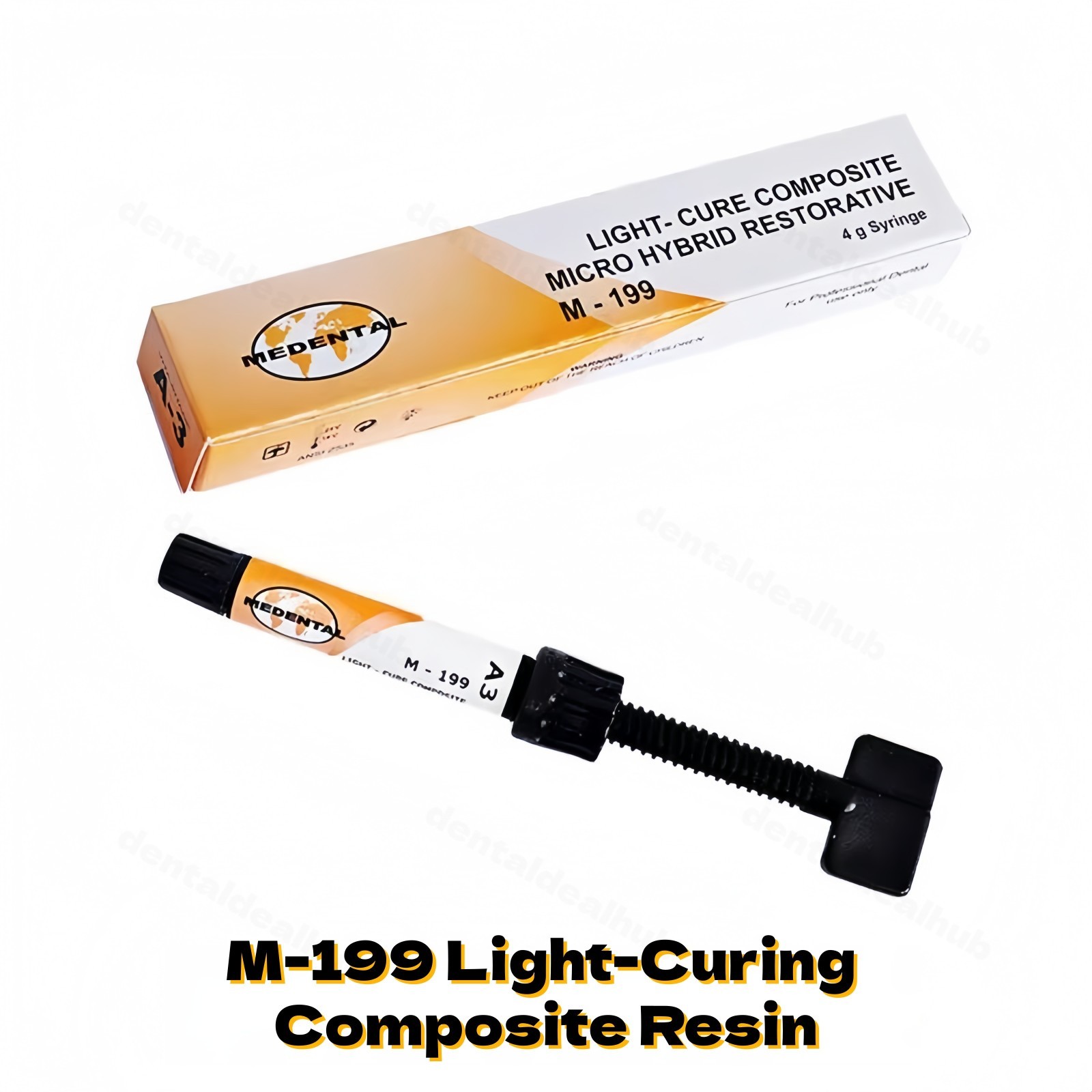 MEDENTAL M199 Nano Ceramic Composite Resin 4g A1 A2 A3 Light Cure Dental