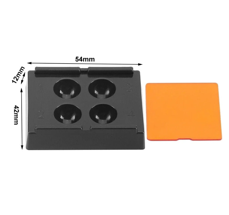 1pc Dental Resin Shading Box 4 Hole Veneer Storage Light Case for Dentist Tools