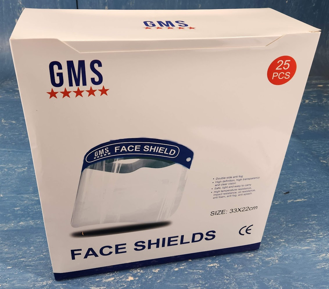 25 PCS GMS Full Face Shield Reusable Washable Disposable Face Mask Shield