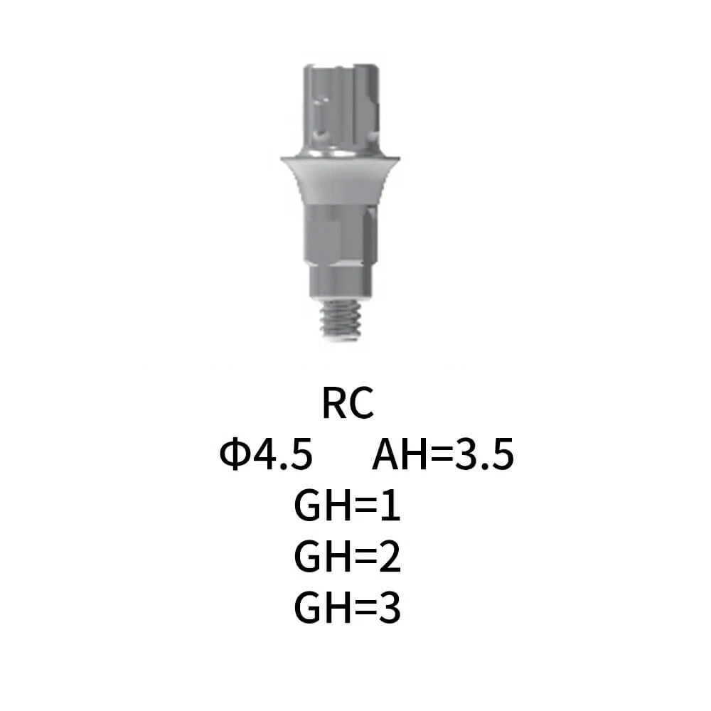Straumann Compatible Cement-Retained Abutment Φ4.5mm AH3.5/5.5 GH1/2/3 RC