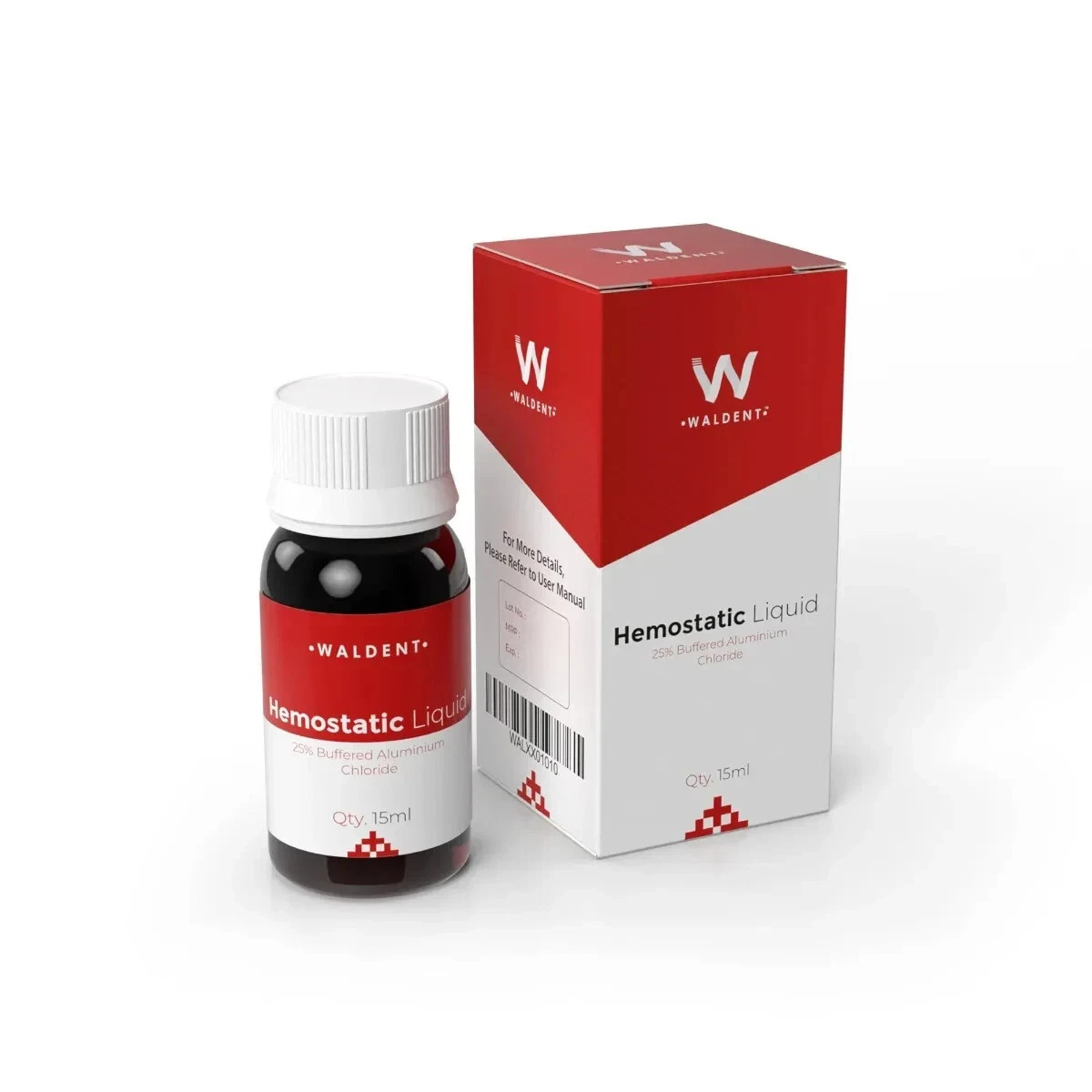 Waldent Hemostatic Liq 25% Aluminum Chloride 15ml For Dental Use Free Shipping