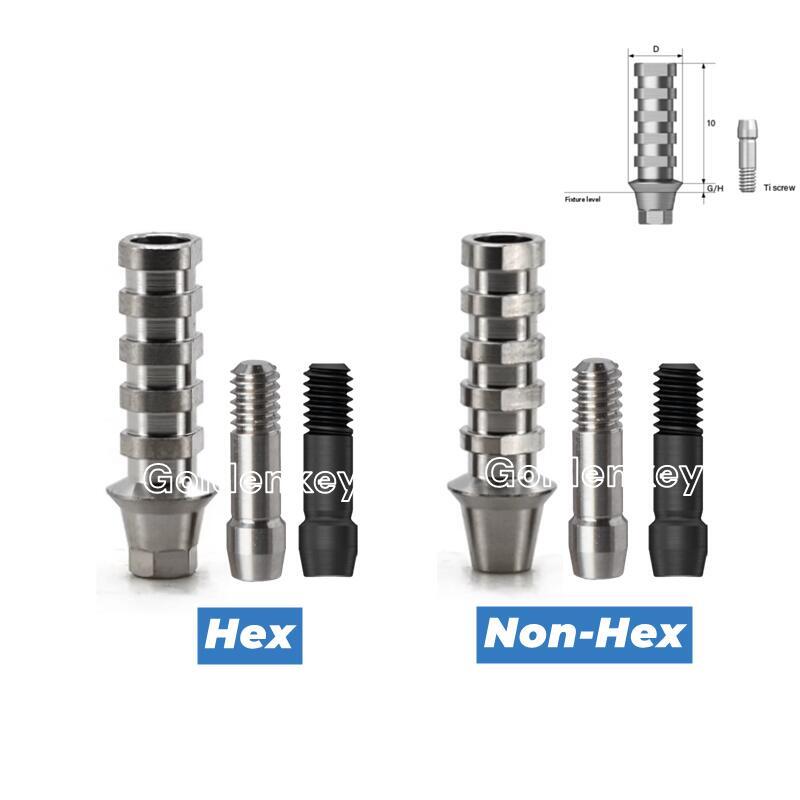 Dental ET Temporary Abutment Mini Regular Hex Non-Hex Ti Screws EbonyGold Osstem