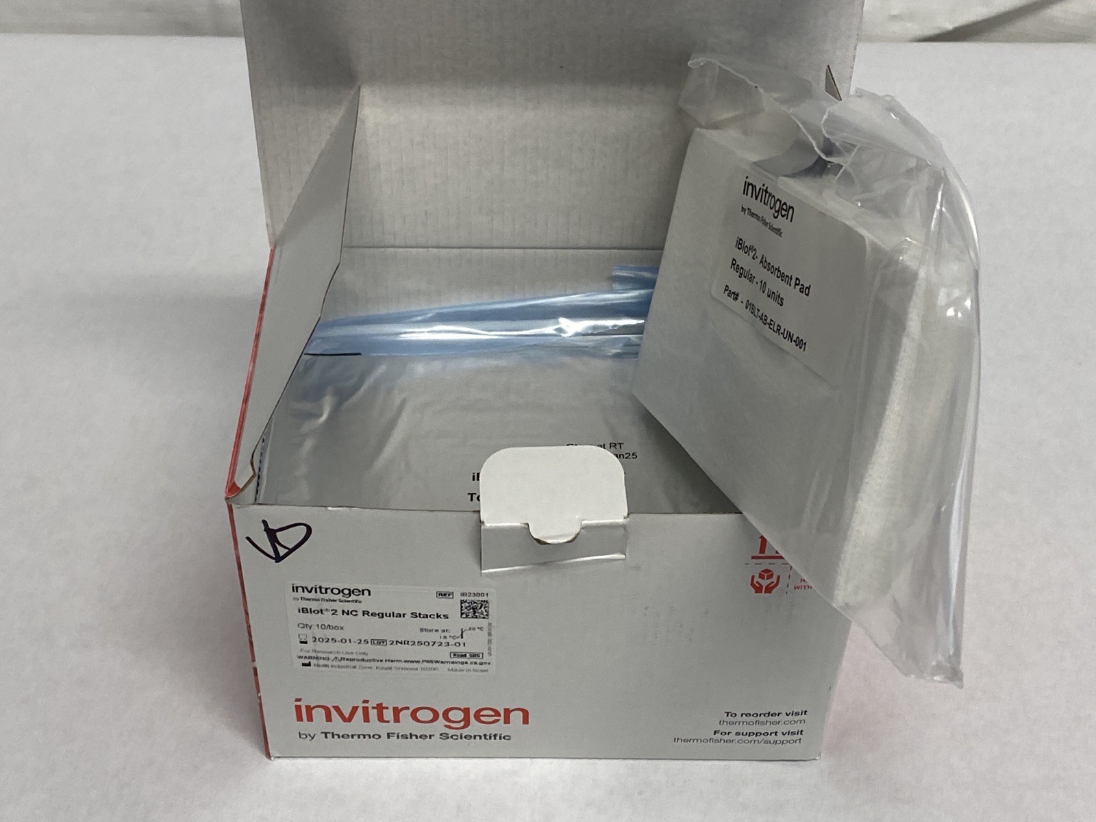 (10/Pk) INVITROGEN iBlot 2 NC Nitrocellulose Regular Transfer Stacks IB23001
