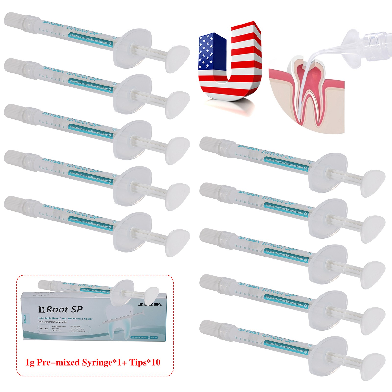 10*1g nRoot SP Dental Sealer Calcium Silicate-based Bioceramic Root Canal Sealer