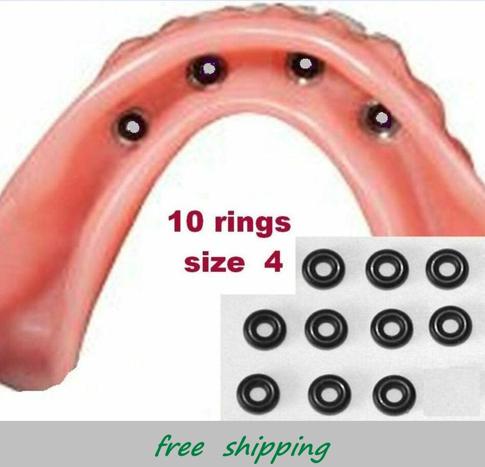 10 + 2* rubber O-RINGS size 4 – for Mini Dental Implant INTRA LOCK LARGE ONLY