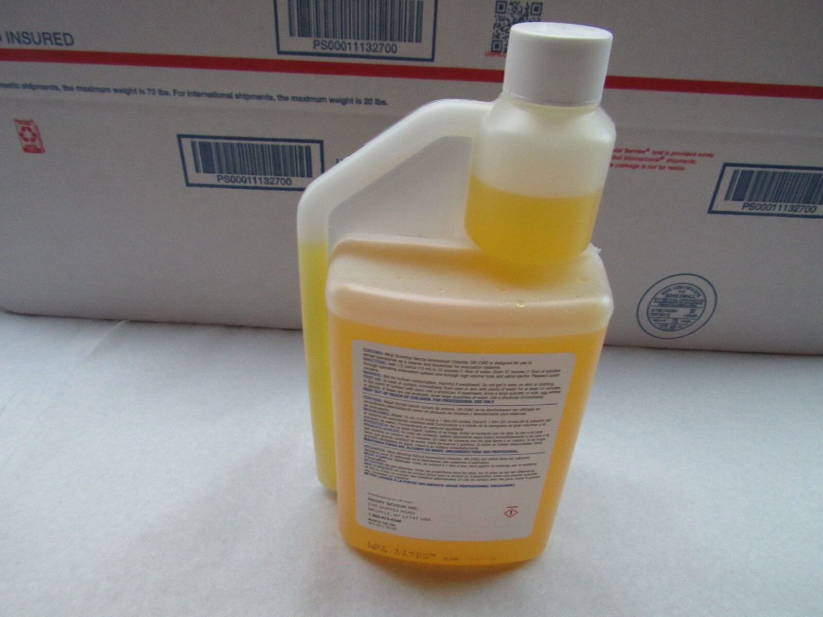 Henry Schein Concentrated Non-Foaming Dental Evacuation System Cleaner 1-quart