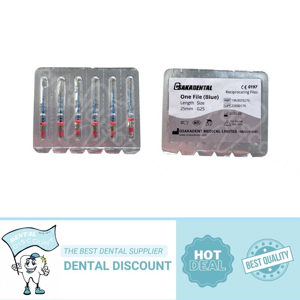 Dental Blue almost like(Reciproc)Endo NiTi Root Canal Files Rotary 25mm R25 6pcs