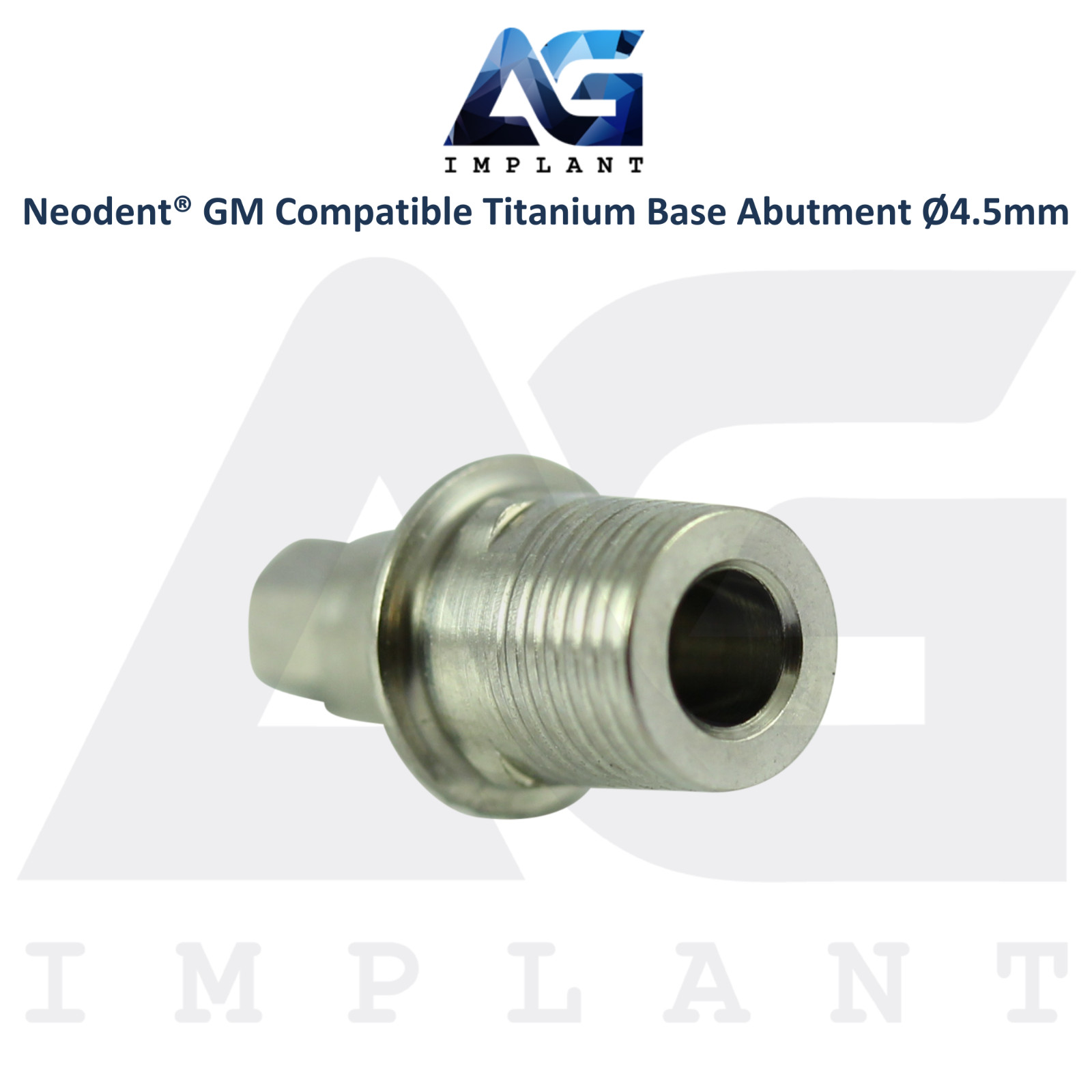 5 Titanium Base Prosthetic Ø4.5mm Neodent® GM Fixtures Compatible CAD/CAM
