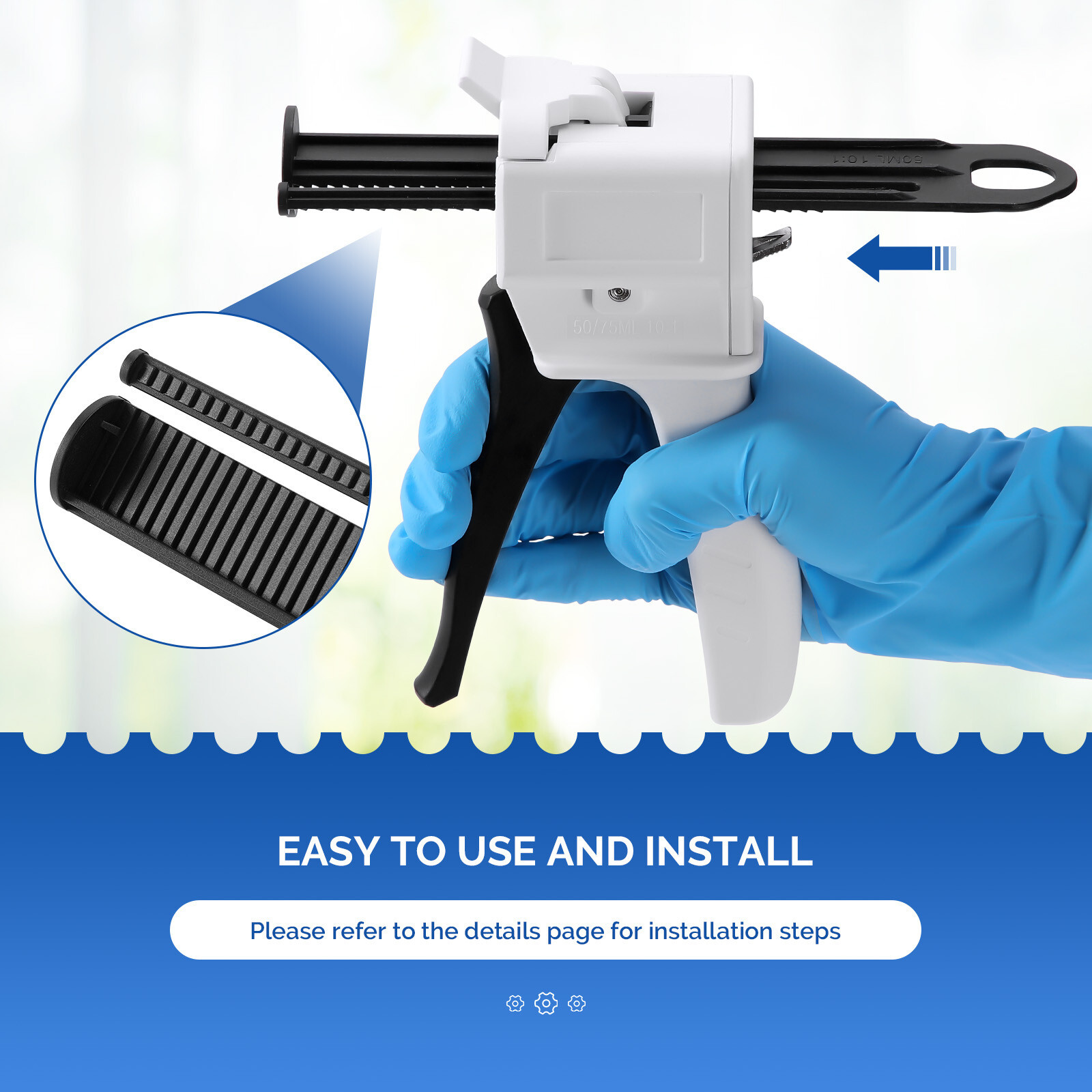 JMU Dental Impression Universal Cartridge Dispenser Delivery Gun 10:1