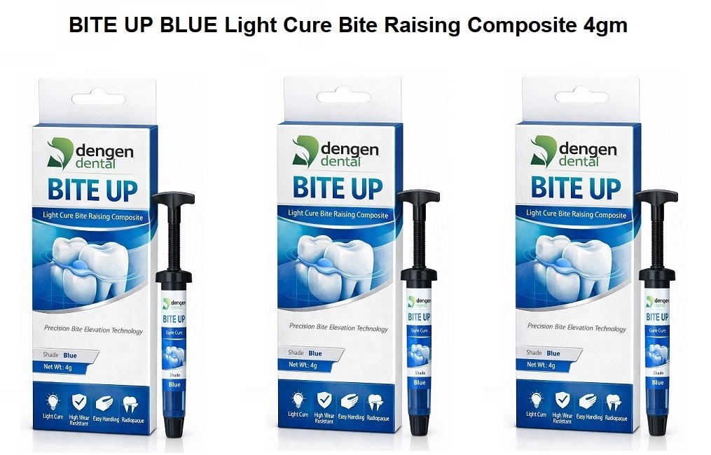 3 x Dental BITE UP LC BLUE Composite 4gm a Superior Bite Raising Composite