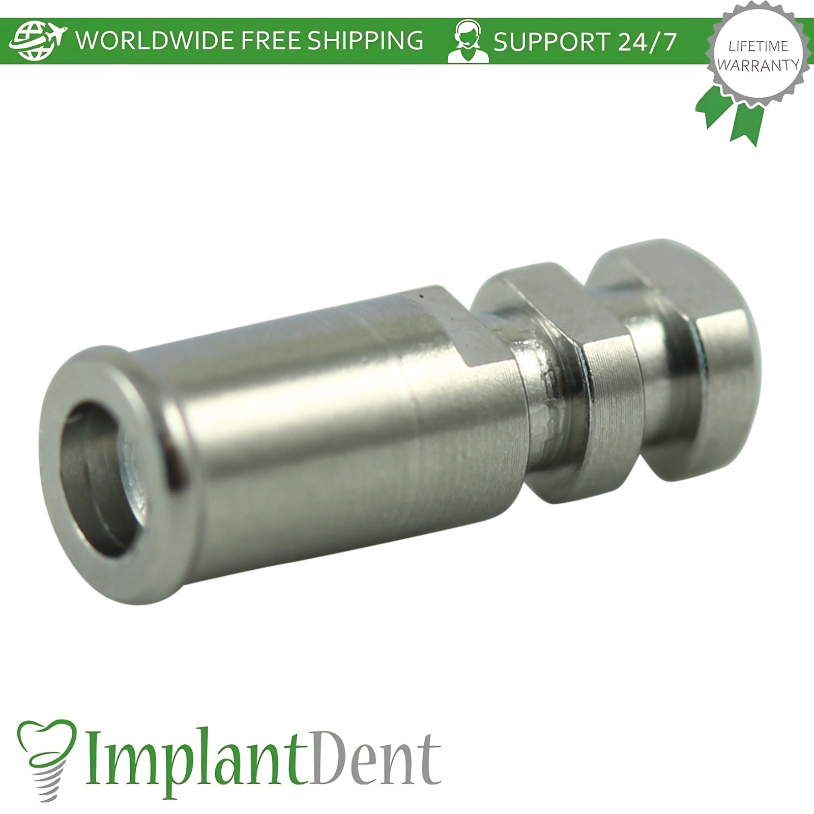100x Click Attachment Dental Analog 10.4mm Low Vertical Profile Stainless Steel