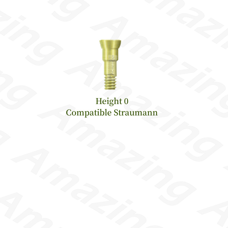 NC Dental Closure Screw NC Healing Cap Abutment Height 0/0.5mm Fits ITI Yellow