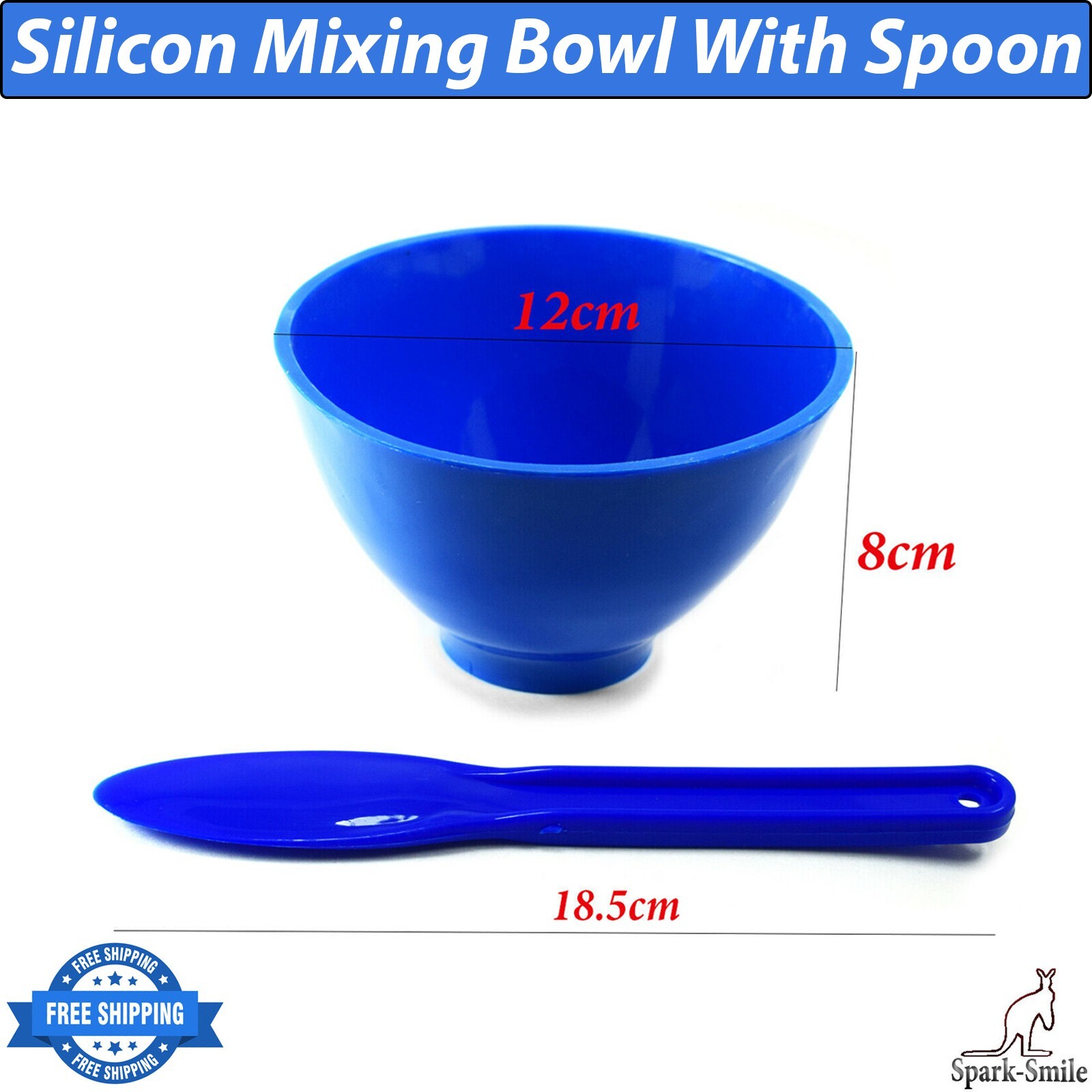 Dental Mixing Bowl Silicon With Plastic Spoon Alginate Flexible Wax Mixing Bowl