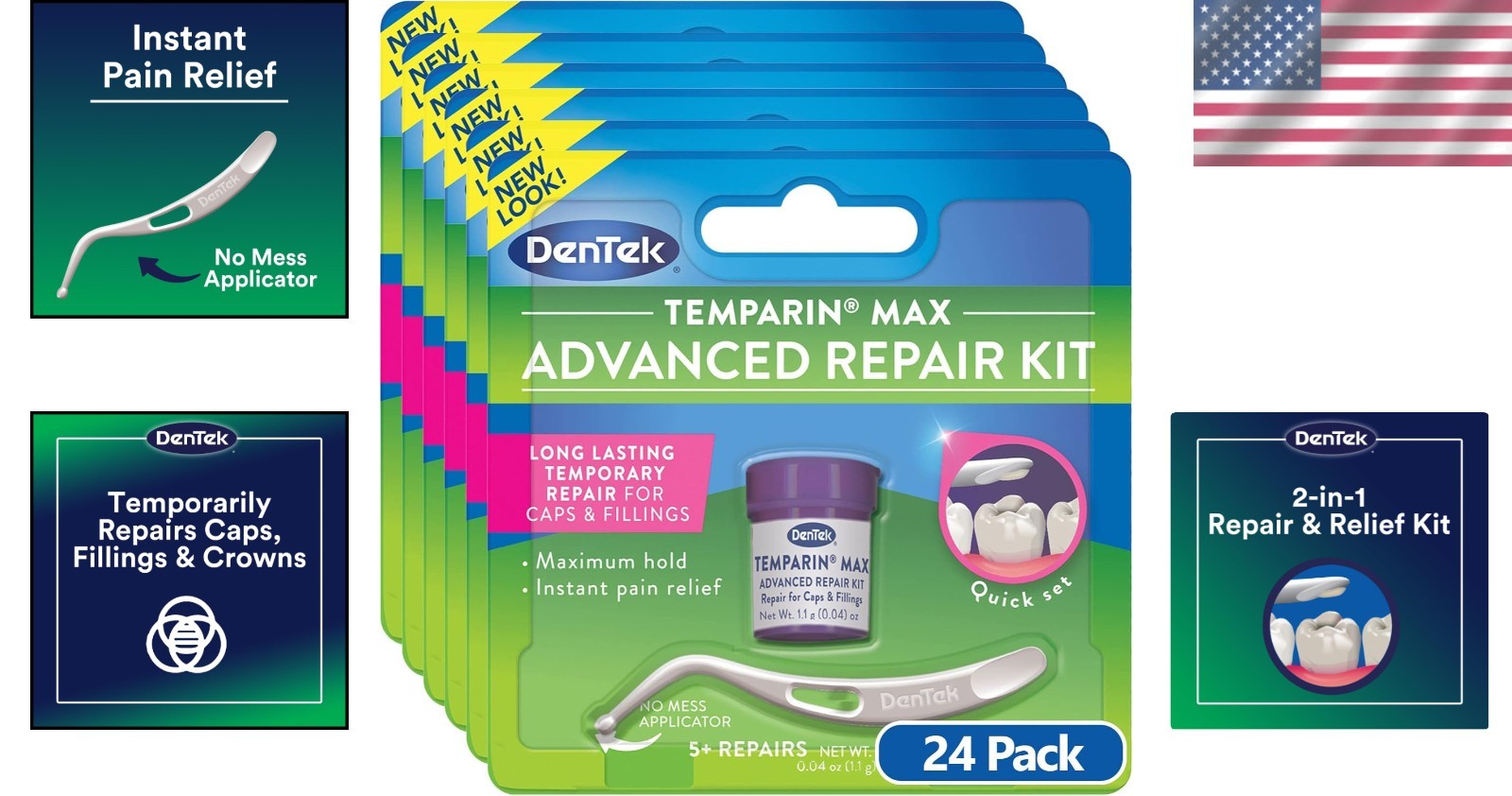 Dental Repair Kit, 5+ Repairs, Pack of 24