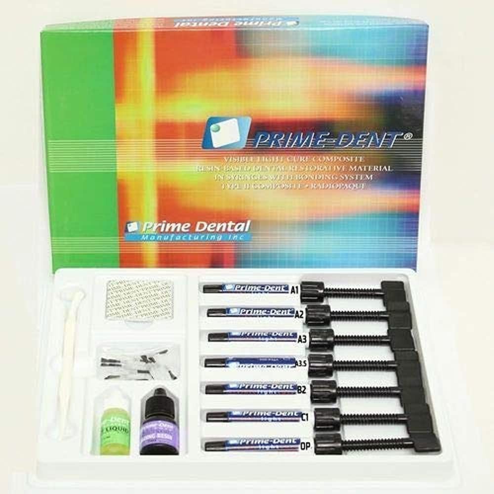Prime Dent Hybrid Composite VLC Resin Based Restorative 7 Syr Dental Kit