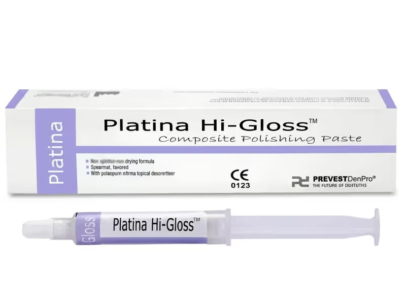 Dental PLATINA HI GLOSS Composite Polishing Paste for restorations & veneers 4gm
