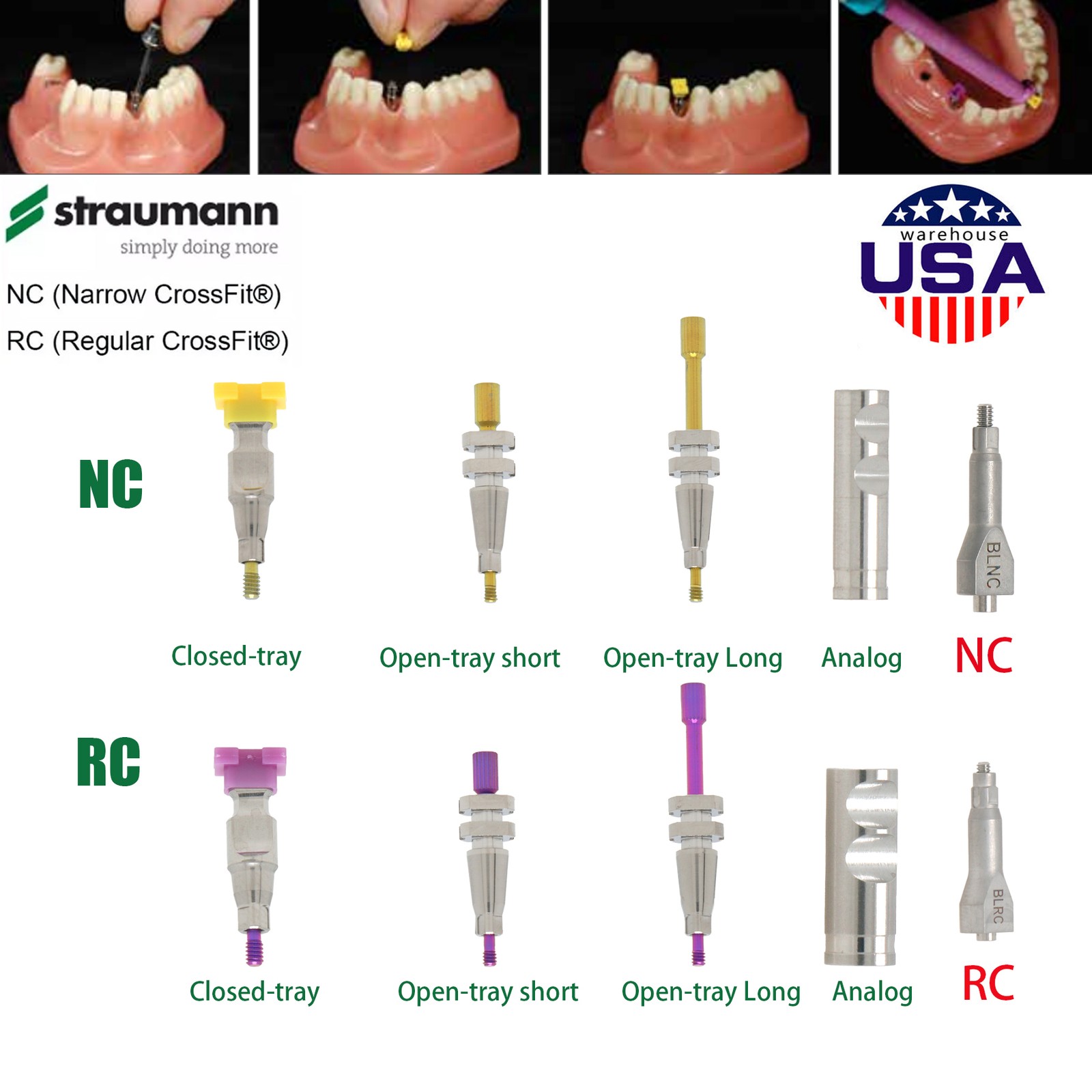 Straumann Implant Healing Abutment Scan Body Lab Analog Impression Coping BL BLT
