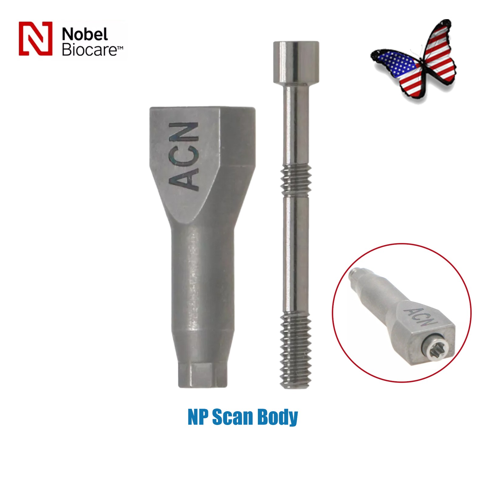 Dentaltech Closed/Open Tray Impression Copings Nobel Biocare Implant Compatible