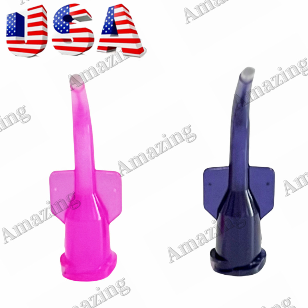 100Pcs Dental Syringe Needle Tips Brush Delivery Liner Appliator Infusor Helical