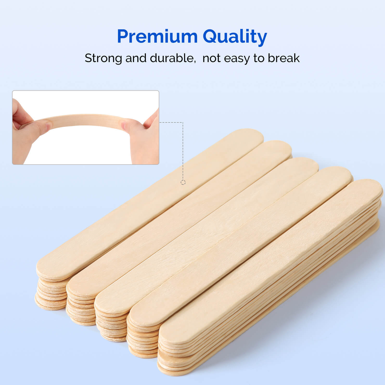 JMU 6″ Tongue Large Wax Applicator Depressors Stick Individually Wrap 5000 Count