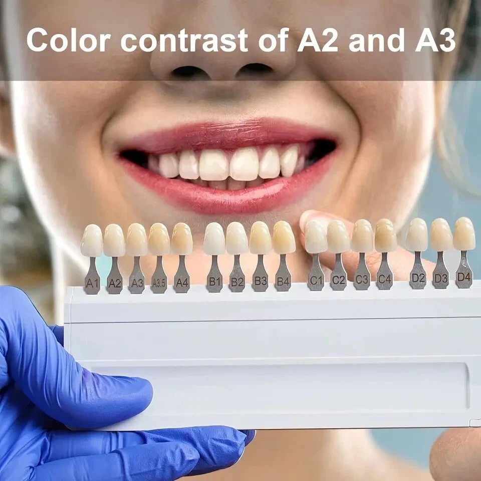 8 Type Dental Acrylic Resin Denture False Teeth Upper Lower Full Set A1/A2/A3