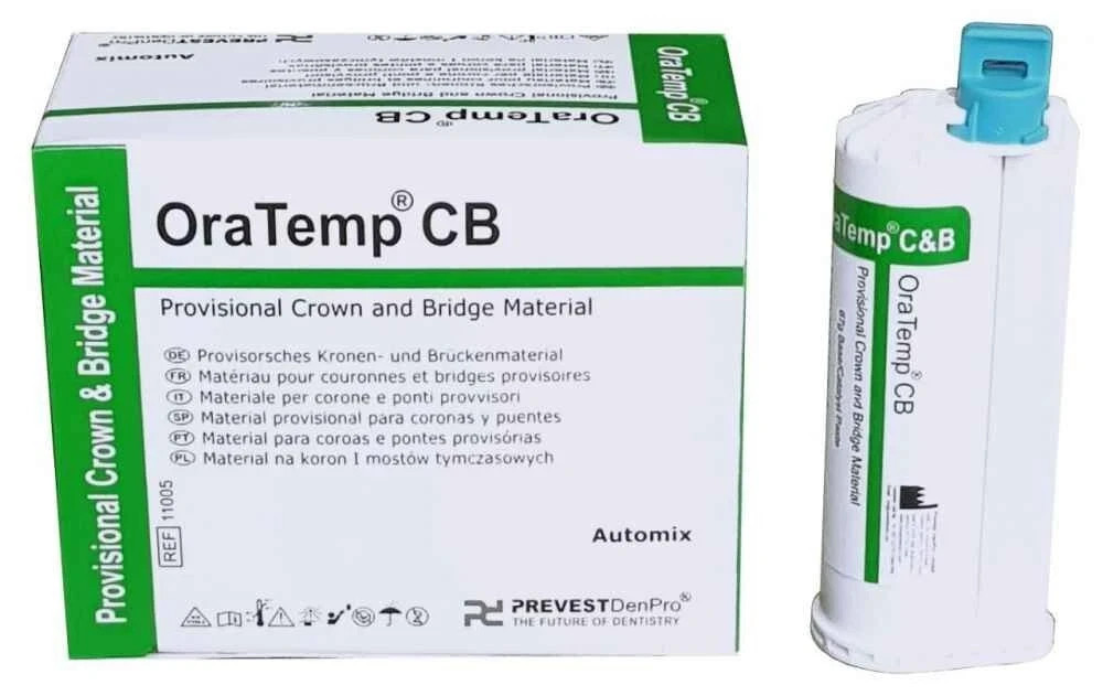 Dental Oratemp C&B Provisional Crown & Bridge Material 67gm Cartridge with Tips