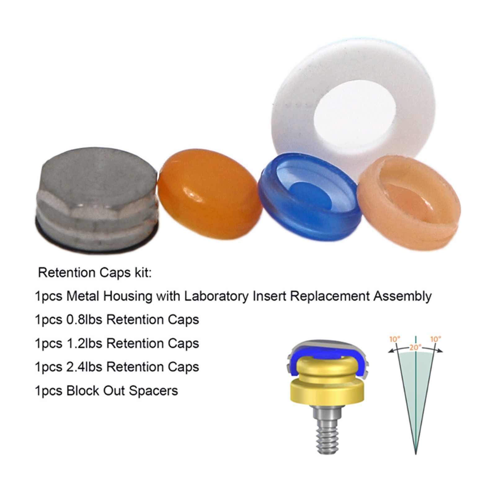 Dental DIO UFII Regular Straight Healing Abutment Impression Coping Zest locator