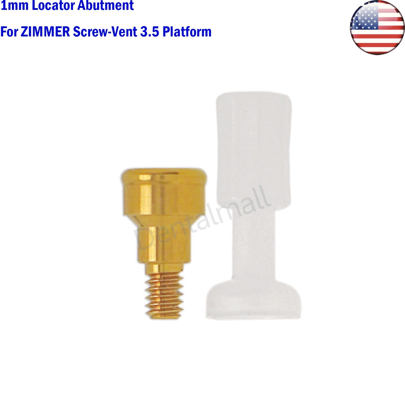 US Dental Locator Abutment fit Zimmer Cortex Adin MIS PAØ3.5mm 1mm GH PA351