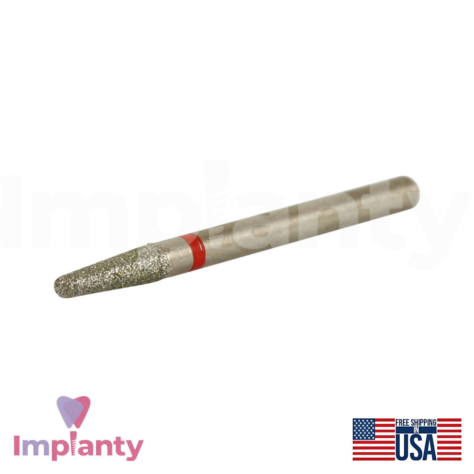 FG Diamond Burs High Speed Cone Domical Head Handpiece Stainless Steel 10pcs