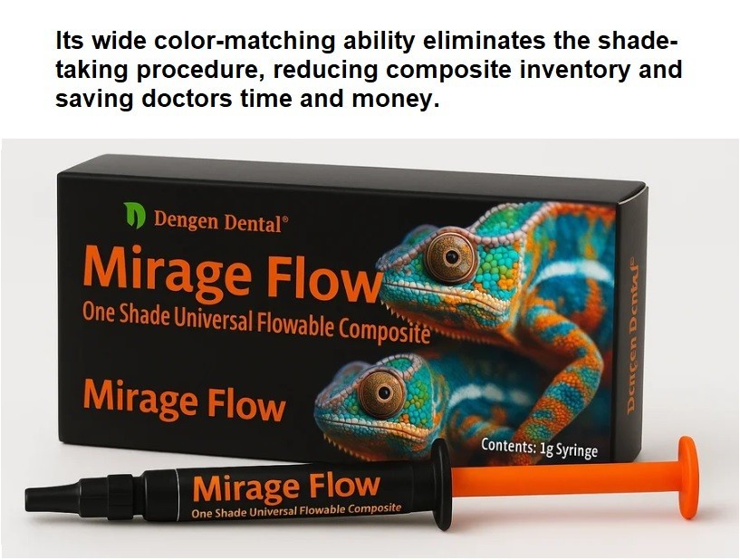 Dental MIRAGE FLOW One Shade Nano Hybrid Universal Flowable Restorative 2gm