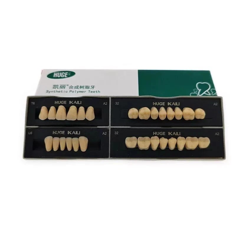 8 Type Dental Acrylic Resin Denture False Teeth Upper Lower Full Set A1/A2/A3