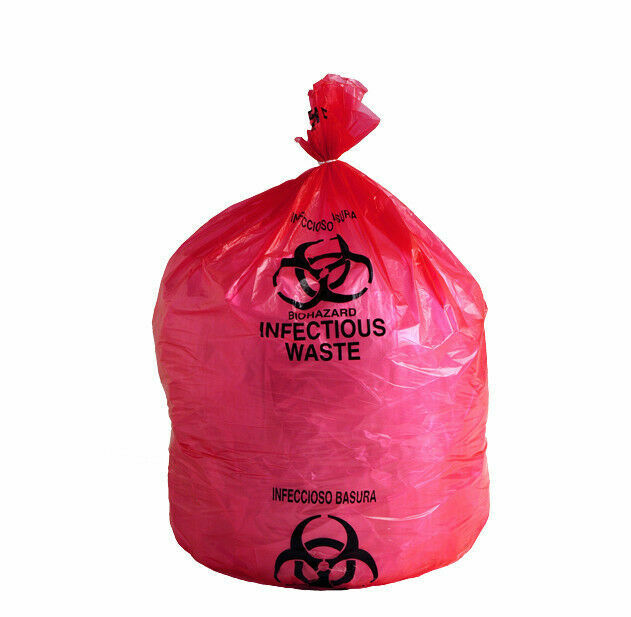 (250) 44 Gallon Red Infectious Waste Bag / Biohazard 0.5 Mil 36″ x 48″ 250 /Case