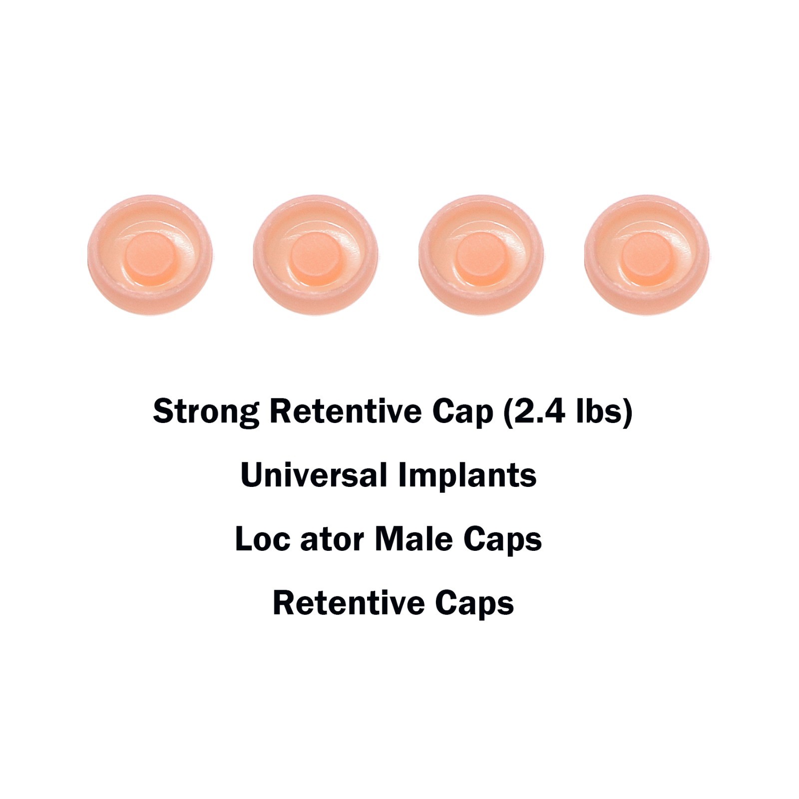US Overdenture Attachment Abutments Locator Male Caps Pink 2.4lbs Replacement