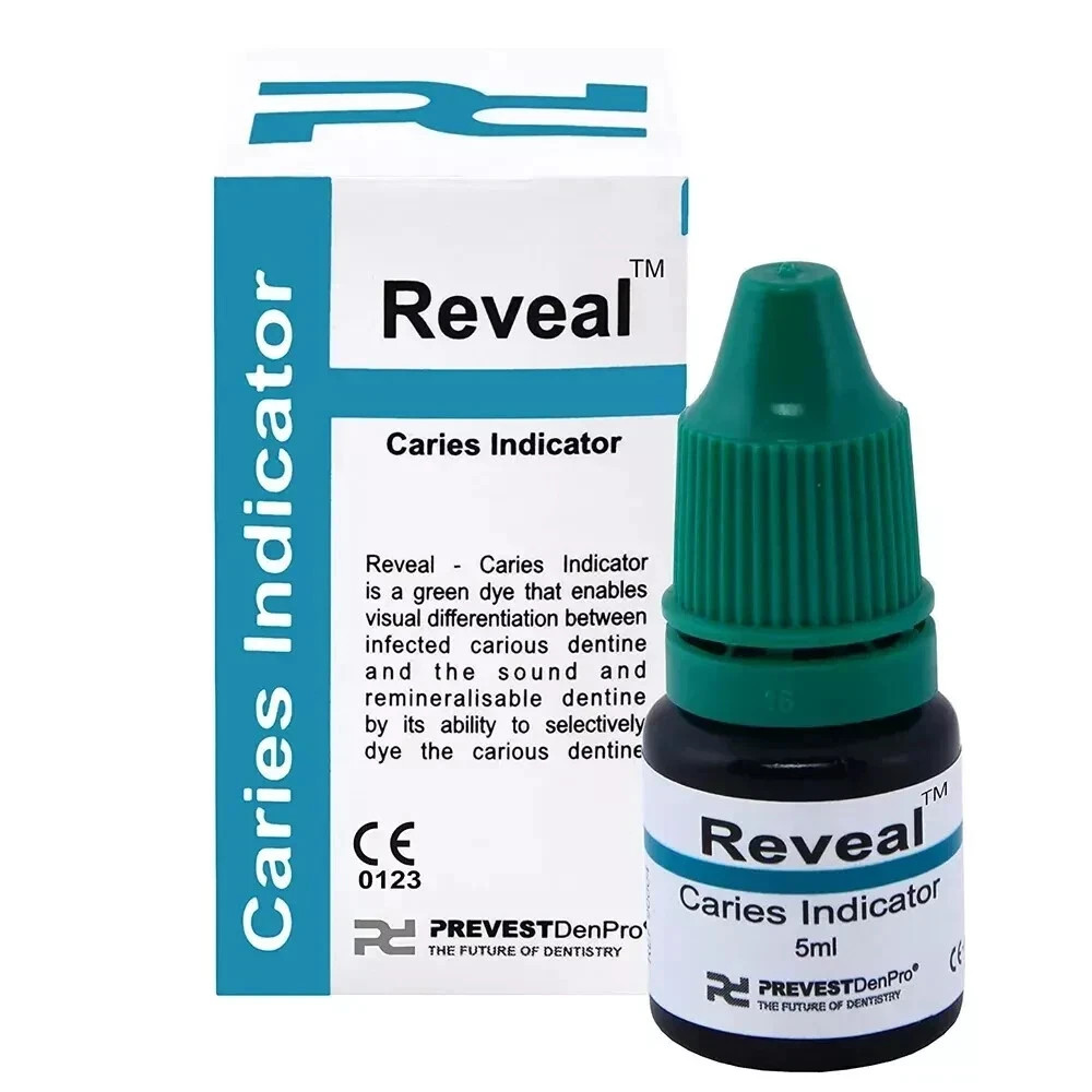 2 X Dental REVEAL 5ml Pack Caries Indicator Dye Dentin Caries Detector
