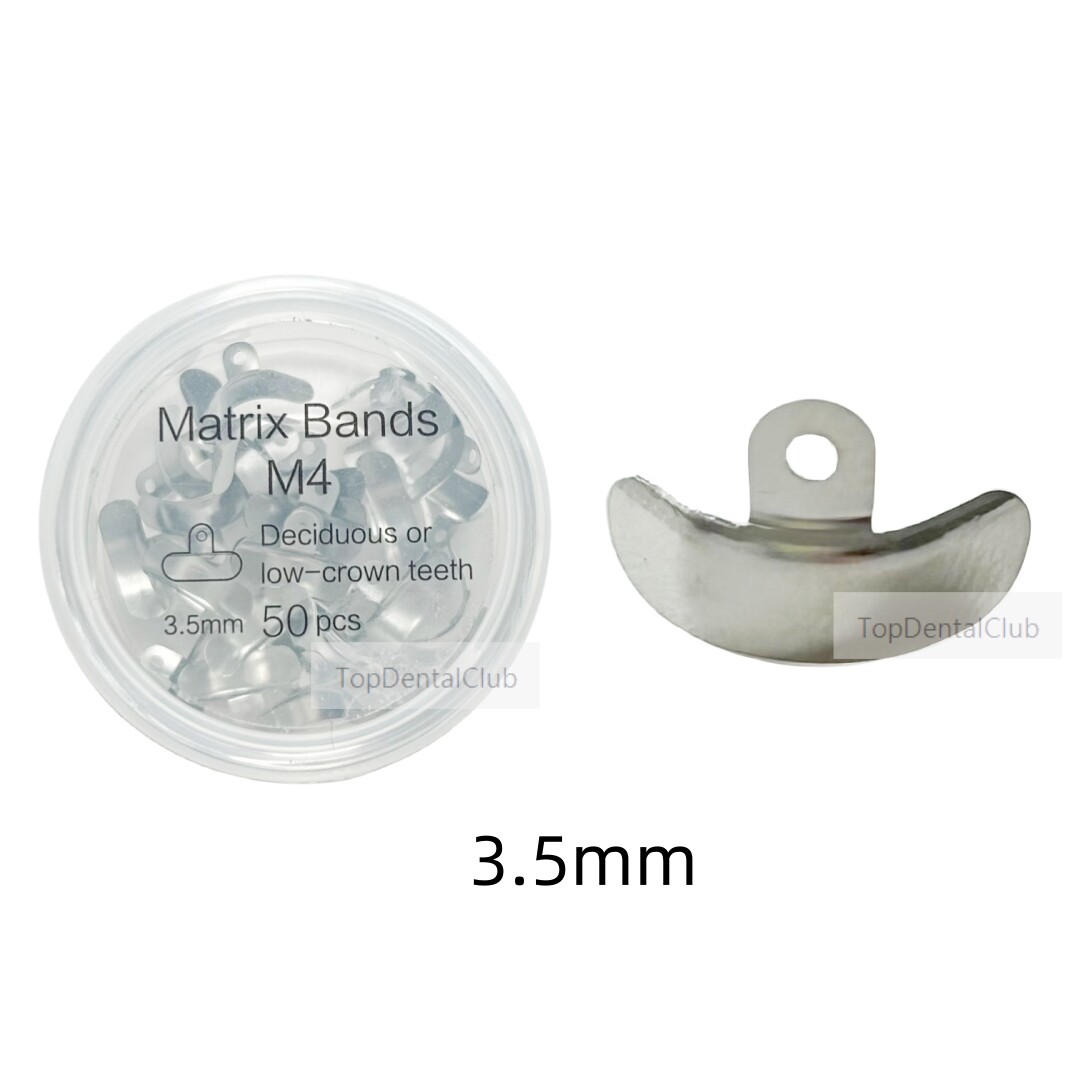 4 Size Dental Matrix Bands Titanium Sectional Contoured Clamp Rings Matrices