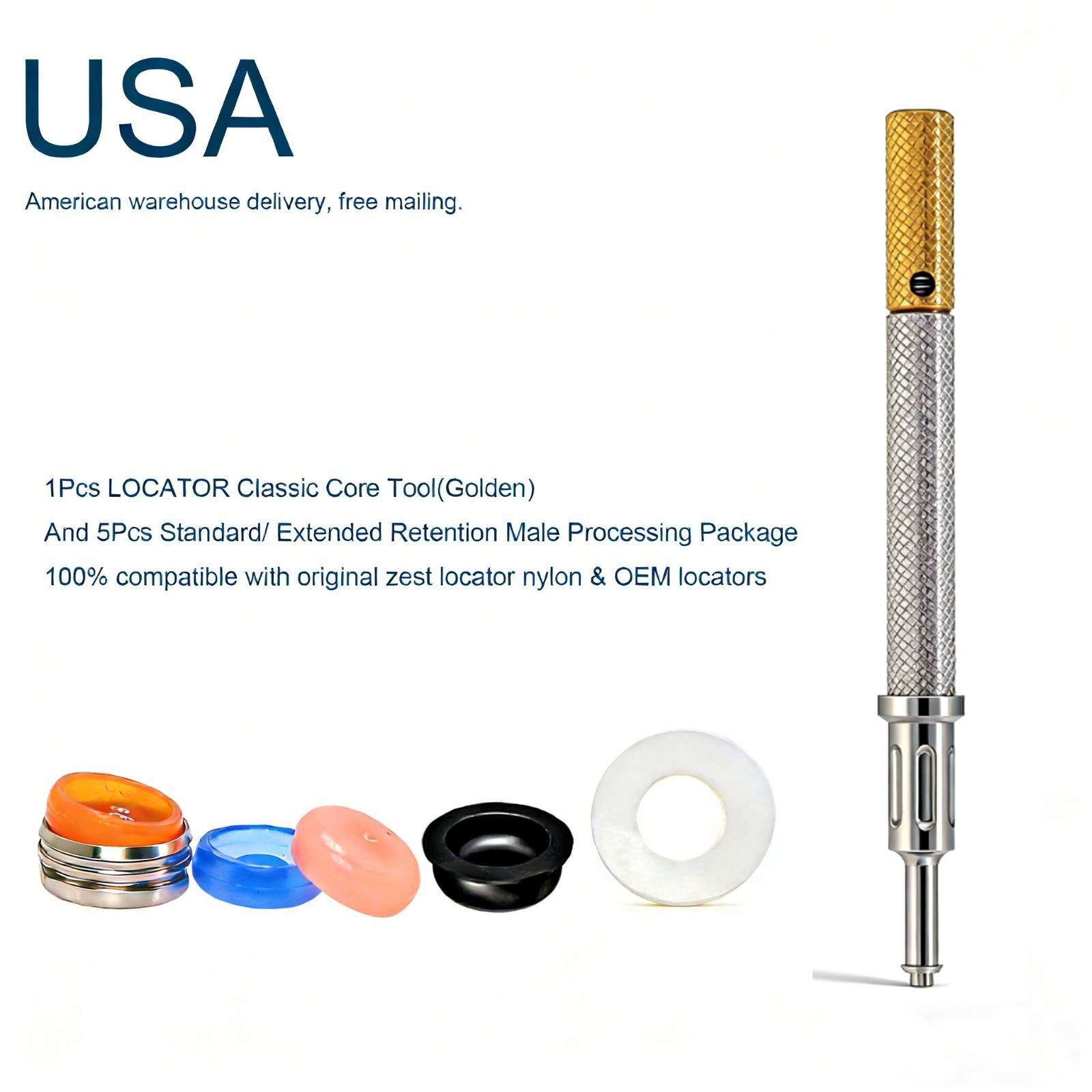 US 3-In-1 Locator Core Tool Insertion Extraction inserts W/Abutment Outer Driver