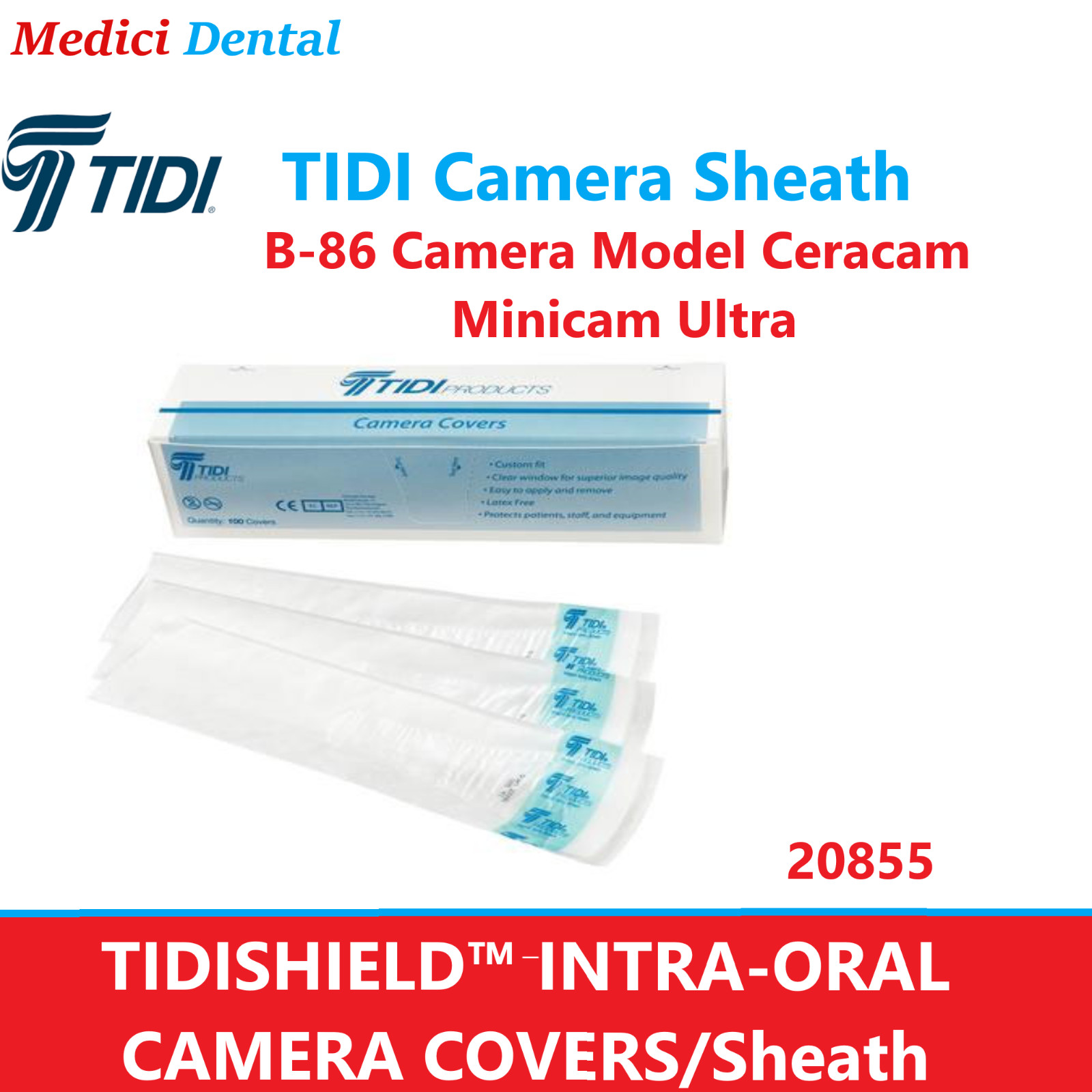 TIDISHIELD Intraoral Camera Cover For Siemens Ceracam Minicam Ultra #20855