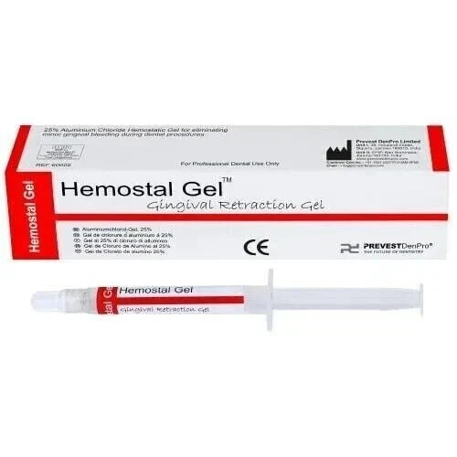 Dental HEMOSTAL GEL Gingival Retraction Gel To Stop Minor Gingival Bleeding 3gm