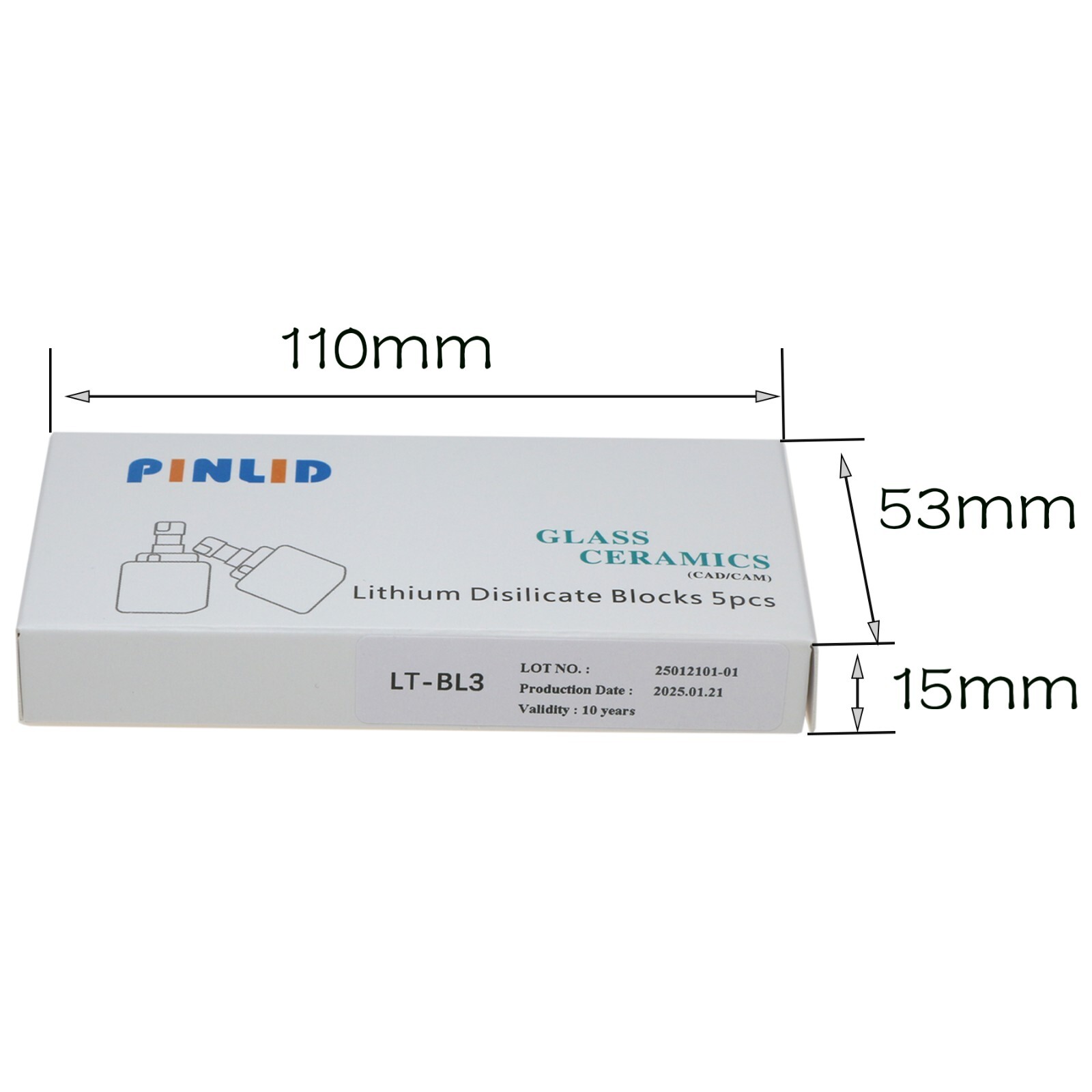 US 5-Pack C14 Dental CAD Lithium Disilicate Block Emax Ceramic cerec inlab block